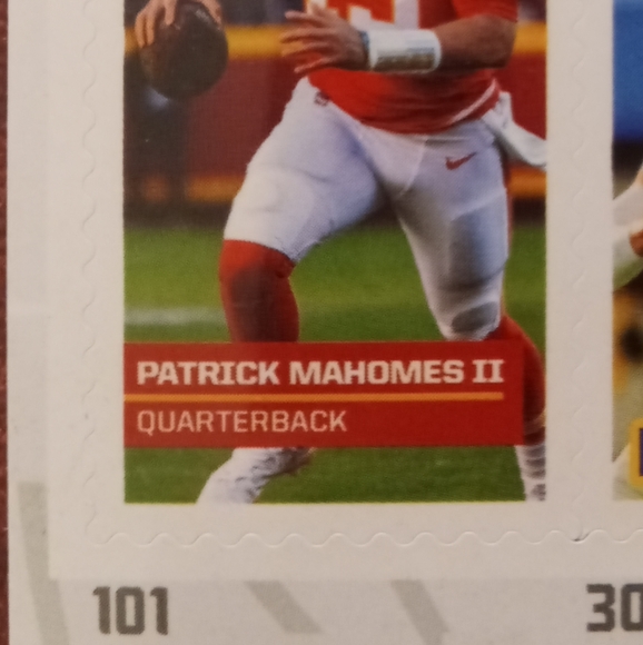 Rare Patrick Mahomes & Matthew Stafford Stamp Sticker Card - Picture 2 of 7